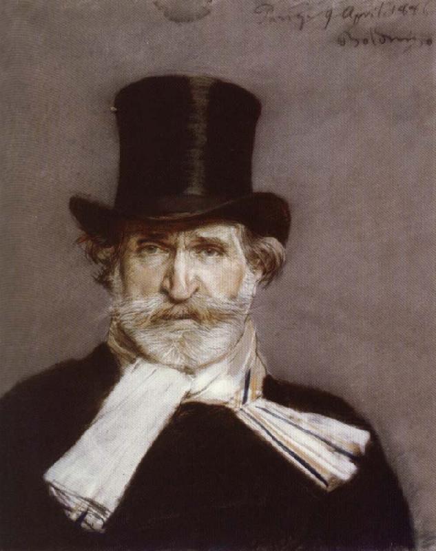 Giovanni Boldini Portrait of Giuseppe Verdi Sweden oil painting art